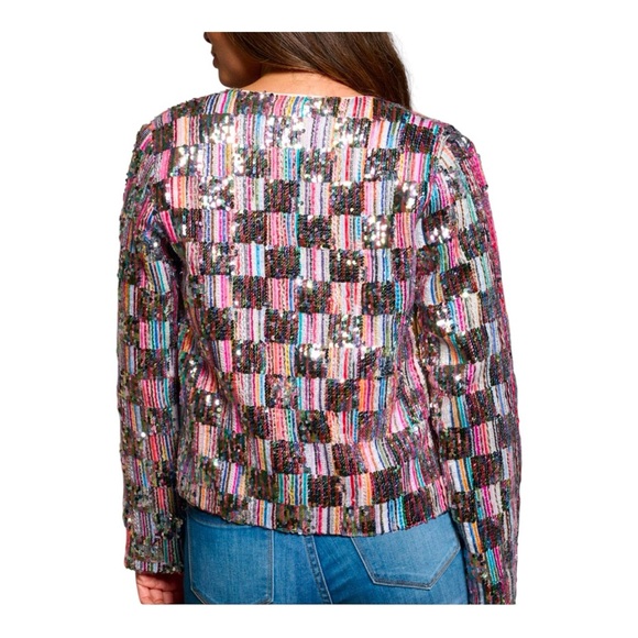 GOOD PEOPLE DESIGN Gorgeous sequin blazer XS S M L - Picture 3 of 8